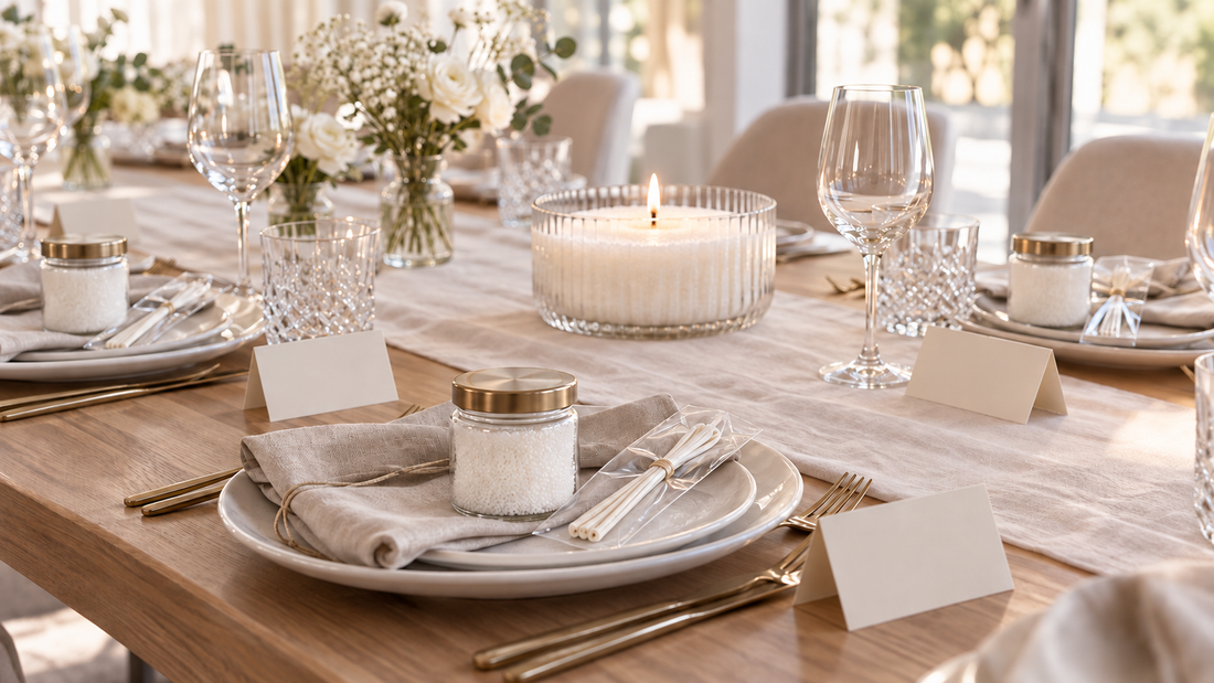 Kerzensand als Gastgeschenk für Hochzeit Geburtstag und Dinner